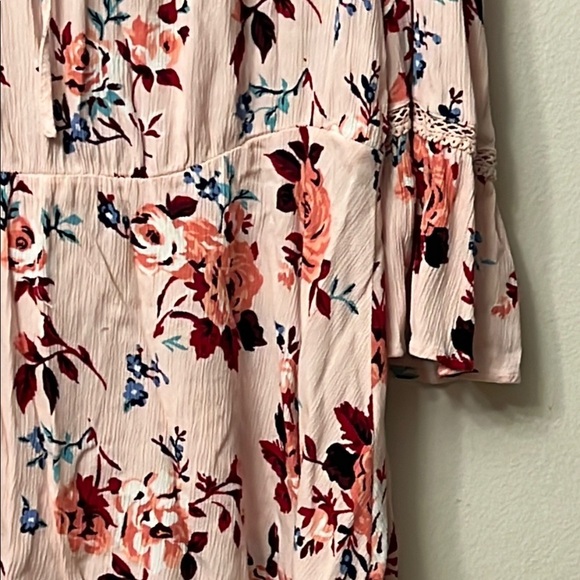 Lane Bryant Pink Relaxed Tunic with Tie Front 314 - Picture 7 of 12